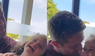 Rafael Cardoso surgiu em vídeo com a filha mais nova e ganhou forte pedido de ex após internação em clínica: 'Que esses momentos felizes sejam sempre multiplicados e que, nos dias difíceis, sejam também o seu combustível, lembrando tudo aquilo que realmente importa'.