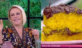 Aprendi no 'Mais Você' essa receita de bolo de cenoura fitness de liquidificador sem glúten, sem açúcar e sem lactose - e com recheio de chocolate!.