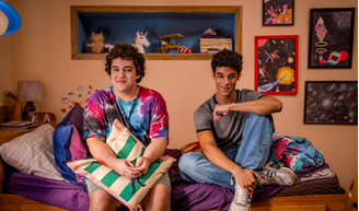 Miguel Lallo e Diego Lira caracterizados para o filme Quinze Dias