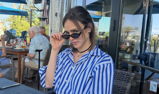 Isabelle Drummond redefine o 'quiet luxury': após final de gravações de 'Coração Acelerado', a intérprete de Naiane aposta em looks 'comfy' com bolsa Dior de R$ 32 mil e short de poá da Adidas de quase R$ 400; veja raio-X em viagem nos EUA.