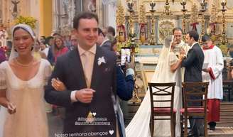 Atriz de 'A Nobreza do Amor', Theresa Fonseca rouba a cena com vestido deslumbrante em casamento com diretor teuto-brasileiro. Veja fotos!.