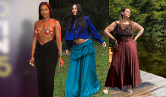 As saias boho-chic dos anos 70 estão de volta e têm tudo para ser a tendência da Primavera 2026: já encontrei na Zara, Bershka e Renner, e funcionam em diferentes estilos e corpos.