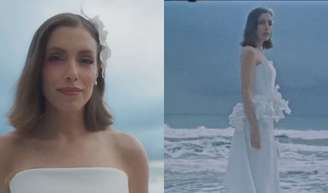 Vestido com flores tridimensionais e cauda removível: o estilo impecável de Fabiana Justus para renovação de votos com Bruno Levi D'Ancona.