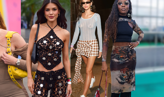 Rock in Rio 2026: 4 looks confortáveis que vão do boho chic com crochê ao grunge com tule e xadrez dos anos 90.