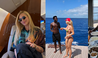 Biquíni neon, calcinha asa-delta, iate e jatinho: Vírginia e Vini Jr. esbanjam luxo e estilo em viagem pela Europa. Veja fotos!.