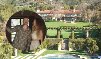 US$ 65 milhões, 14 mil m² de terreno, 9 quartos, 9 banheiros, academia, cinema, quadra de tênis e piscina: a exuberante mansão de Adam Levine, vocalista do Maroon 5, que se apresenta hoje no Rock in Rio 2026.