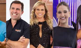 Tchau, Patricia Abravanel! Virginia, Rodrigo Bocardi, Carol Lekker, Christina Rocha, Cariúcha e 3 famosos jornalistas que deixaram o SBT em 2026. Veja lista! - da esquerda para a direita, Thiago Gardinali, Rodrigo Bocardi, Christina Rocha, Virginia e Carol Lekker.