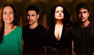 Elenco de 'Avenida Brasil 2': Adriana Esteves, Cauã Reymond, Karol Lannes e Fabio Scalon.
