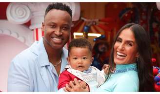 Thiaguinho e Carol Peixinho comemoraram com famosos o aniversário de 1 ano de Bento.