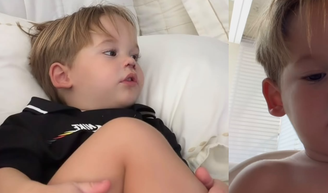 José Leonardo, filho de Virgínia e Zé Felipe, de 2 anos, bate o nariz e leva 5 pontos; pai revela susto: 'Sai muito sangue'.