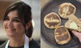Pão de frigideira fitness com iogurte e só + 2 ingredientes: aprendi com uma veterana do 'MasterChef Profissionais' essa receita fofinha e crocante.