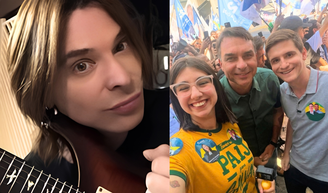'Te declaro excomungada. E vá para o raio que a parta': ex-baterista do Angra se irrita ao ver Eduarda Campopiano, deputada 'antifeminista' do PL mais votada de SP, usando camiseta da banda de rock.