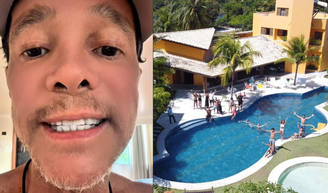 Morto em 2026, Netinho tinha mansão de 4.000 m² com 8 quartos, 8 suítes, 13 banheiros e piscina em formato de violão: 'Casa Musical' foi vendida por R$ 6 milhões.
