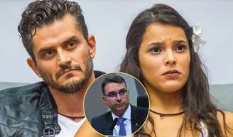 De casal a inimigos no 'Big Brother' e agora aliados na política: campeã da 17ª edição, Emilly Araújo defende Flávio Bolsonaro, candidato apoiado por Marcos Harter, expulso do reality show.