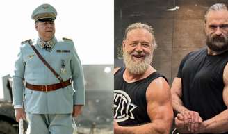 O novo corpo de Russell Crowe aos 62 anos: após chegar aos 126 kg por filme, ator de 'Gladiador' reduz álcool na dieta, treina com campeão de wrestling e impressiona por músculos.