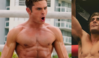 Zac Efron ganhou 6,8 kg de músculos para 'Garra de Ferro' após transformação extrema para 'Baywatch' e revelou por que o corpo que arrancou suspiros também lhe trouxe sofrimento: 'Eu não era feliz'.
