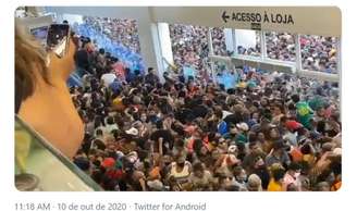 Véspera de Círio, inauguração de megaloja atrai multidão em Belém 