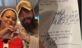 Post Malone dá gorjeta de R$ 122 mil para bartender na véspera do Natal