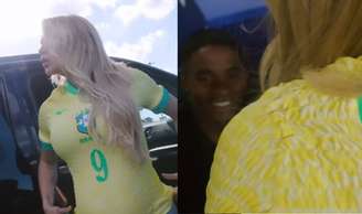 Gabriely compartilhou a comemoração que contou com churrasco ao final da partida