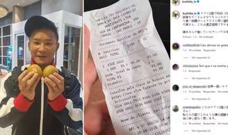 Lutador Yujiro Kushida publicou nota fiscal nas redes sociais, perguntando aos brasileiros se o preço cobrado era justo