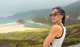 Isabelle Drummond na costa norte-americana: rotina tranquila após meses de trabalho árduo nos estúdios da Globo