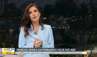 Sabina Simonato se emociona no Bom Dia SP