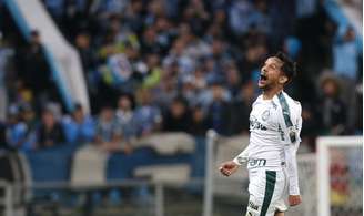 Gustavo Scarpa fez o gol da vitória do Palmeiras contra o Grêmio, na terça-feira (Foto: Cesar Greco)