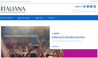 Homepage do site 'Italiana'
