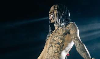 Rapper Oruam no palco