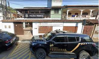 Fachada da delegacia da Polícia Federal em Angra dos Reis (RJ), unidade à qual o ex-deputado federal Eduardo Bolsonaro está vinculado.