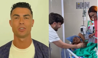 Menino recebeu vídeo de Cristiano Ronaldo do hospital 