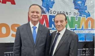 O governador do Maranhão, Carlos Brandão, com seu secretário de Assuntos Legislativos, Raimundo Cutrim