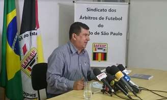 Presidente do Sindicato dos Árbitros de Futebol do Estado de São Paulo (SAFESP), Arthur Alves Júnior (Foto: Guilherme Amaro)