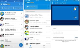 Para emitir o Cartão de Débito Virtual, basta entrar no aplicativo CAIXA Tem, entrar na opção "Cartão de débito virtual" e inserir a senha do aplicativo. 