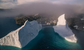 Iceberg ameaça vila na Groenlândia