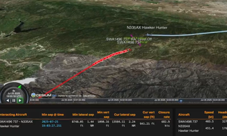 Registro mostra manobra que evitou colisão de aviões
