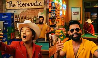 Cantor baiano publicou vídeo com inteligência artificial simulando encontro musical com Bruno Mars