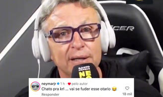 Neymar xinga Neto por críticas após mostrar treino nas redes sociais: 'Chato pra ***, vai se f**** esse otário' 