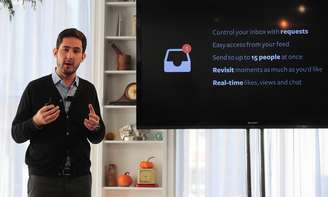 CEO do Instagram mostra a novidade em evento para a imprensa