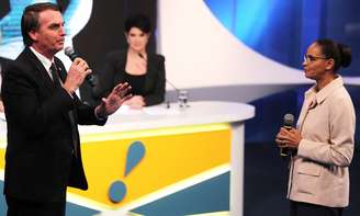 Candidatos à Presidência Bolsonaro e Marina em debate promovido pela RedeTV 17/08/2018 REUTERS/Paulo Whitaker
