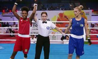 Jucielen Romeu avançou às oitavas de final do Mundial de Boxe feminino (Foto: Reprodução)