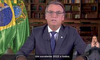 Em pronunciamento de fim de ano do presidente Jair Bolsonaro (PL)