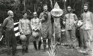 O ex-presidente dos EUA, Theodore Roosevelt, e o brasileiro Cândido Rondon 