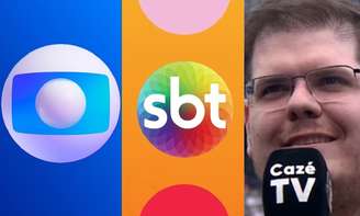 (Divulgação - Globo - SBT - Cazé TV / Montagem - RD1)