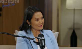 Keiko Fujimori durante entrevista após a divulgação dos resultados do segundo turno.