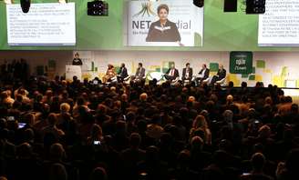 <p>Público do evento durante discurso da presidente Dilma Rousseff</p>