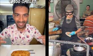 Dasaraj Centhamil Tarun experimenta omelete de caranguejo