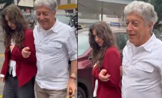 Caco Barcellos vota acompanhado da filha Alice