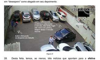 Imagem de câmera de estacionamento no momento em que atirador mata Adauto Jorge, da Transunião; polícia acusa PCC pelo crime