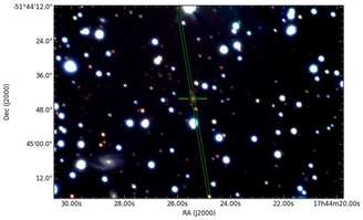 Um telescópio australiano detectou sinal emitido pela galáxia PKS B1740-517, perto da constelação de Ara, lançado há 5 bilhões de anos